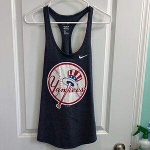 Nike Navy Yankees Graphic Racerback Tank